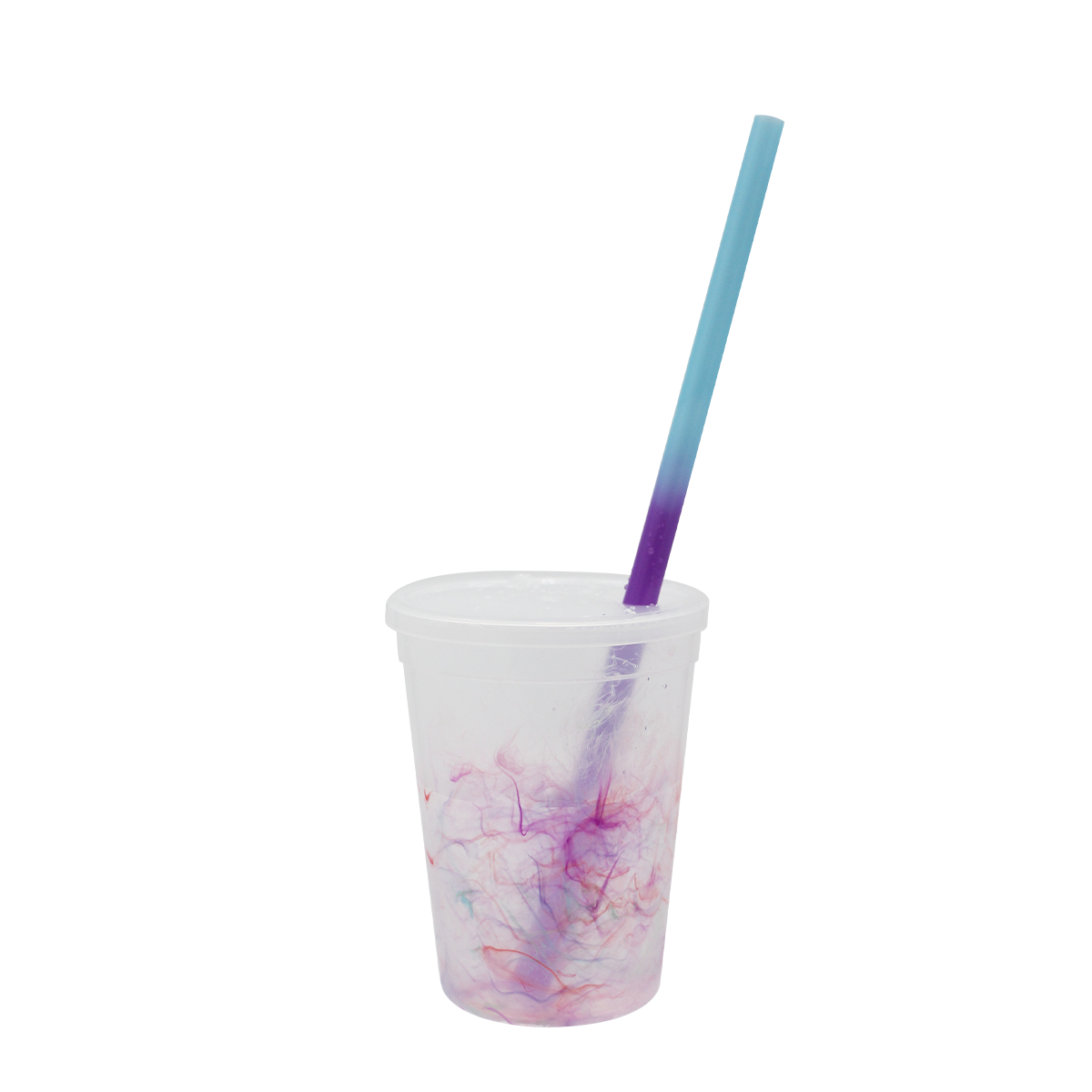 Mood 12 oz. Rainbow Confetti Cup/Straw/Lid Set 7