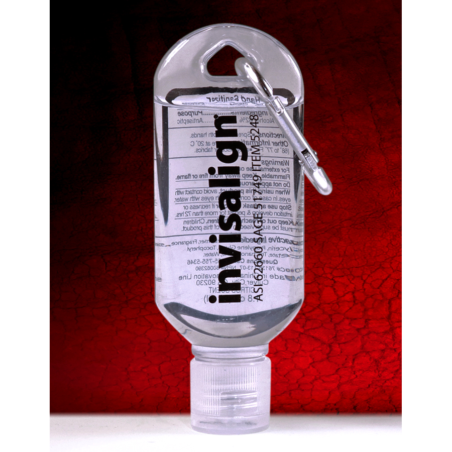"SanGo L" 1.8 oz Hand Sanitizer Antibacterial Gel in Flip-Top Bottle with Carabiner 2