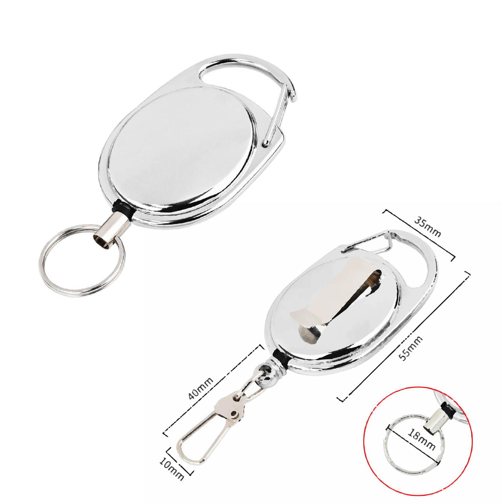 Metal Badge Reel with Pull Cord 1