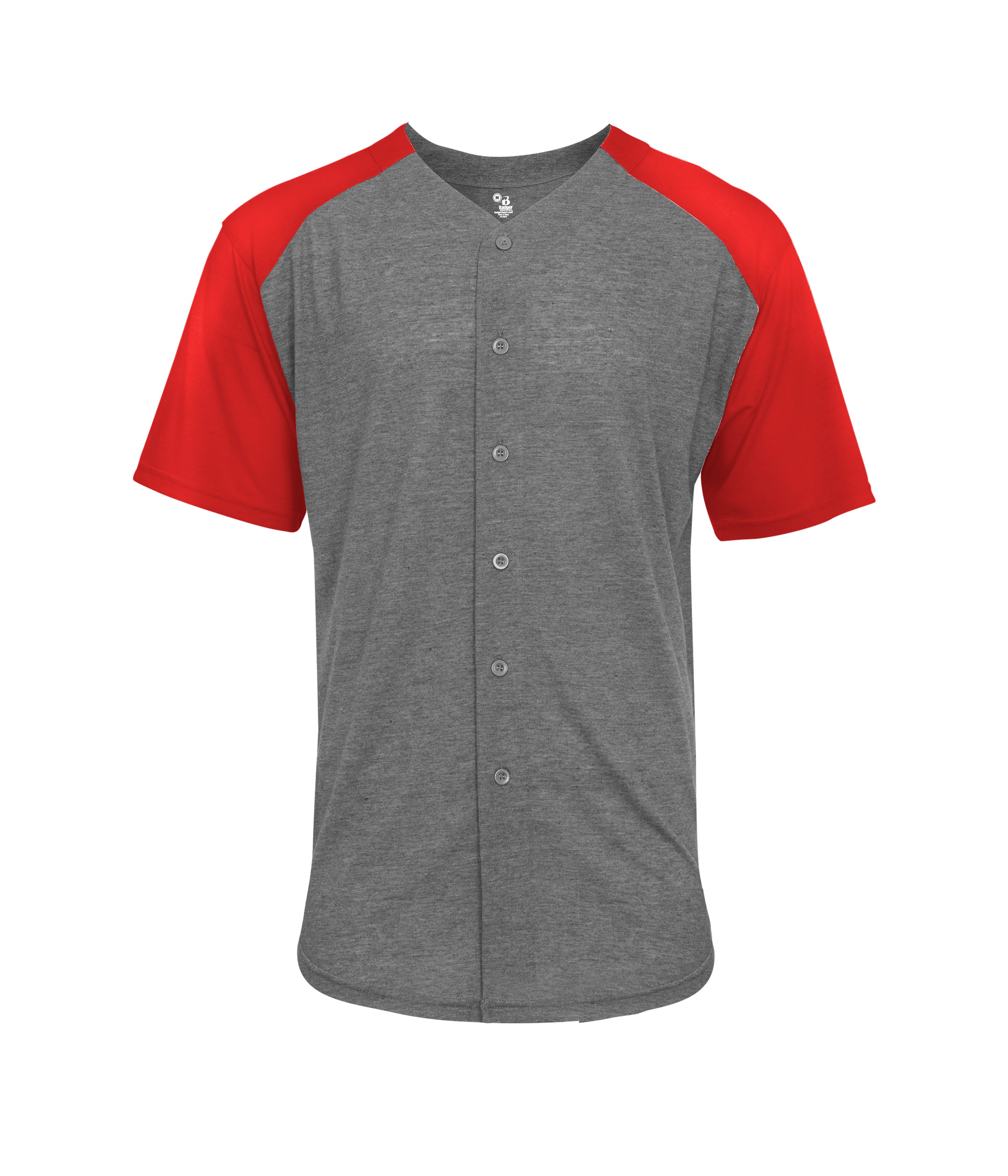 TRI-BLEND FULL BUTTON TEE 4
