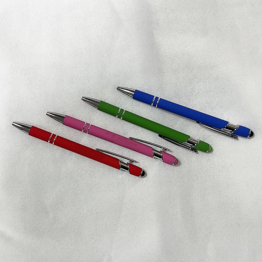 Metal Plunger Action Vector Stylus Pen with Custom Logo 3