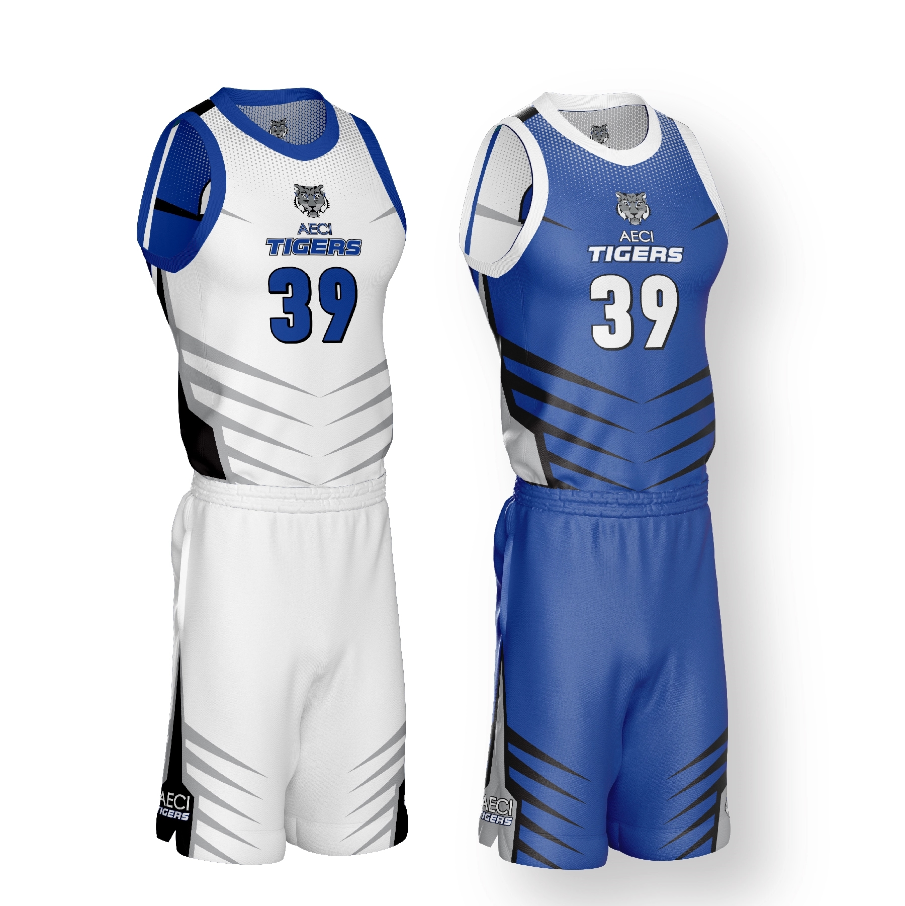 Youth Sublimated Reversible Basketball Uniform Set 1