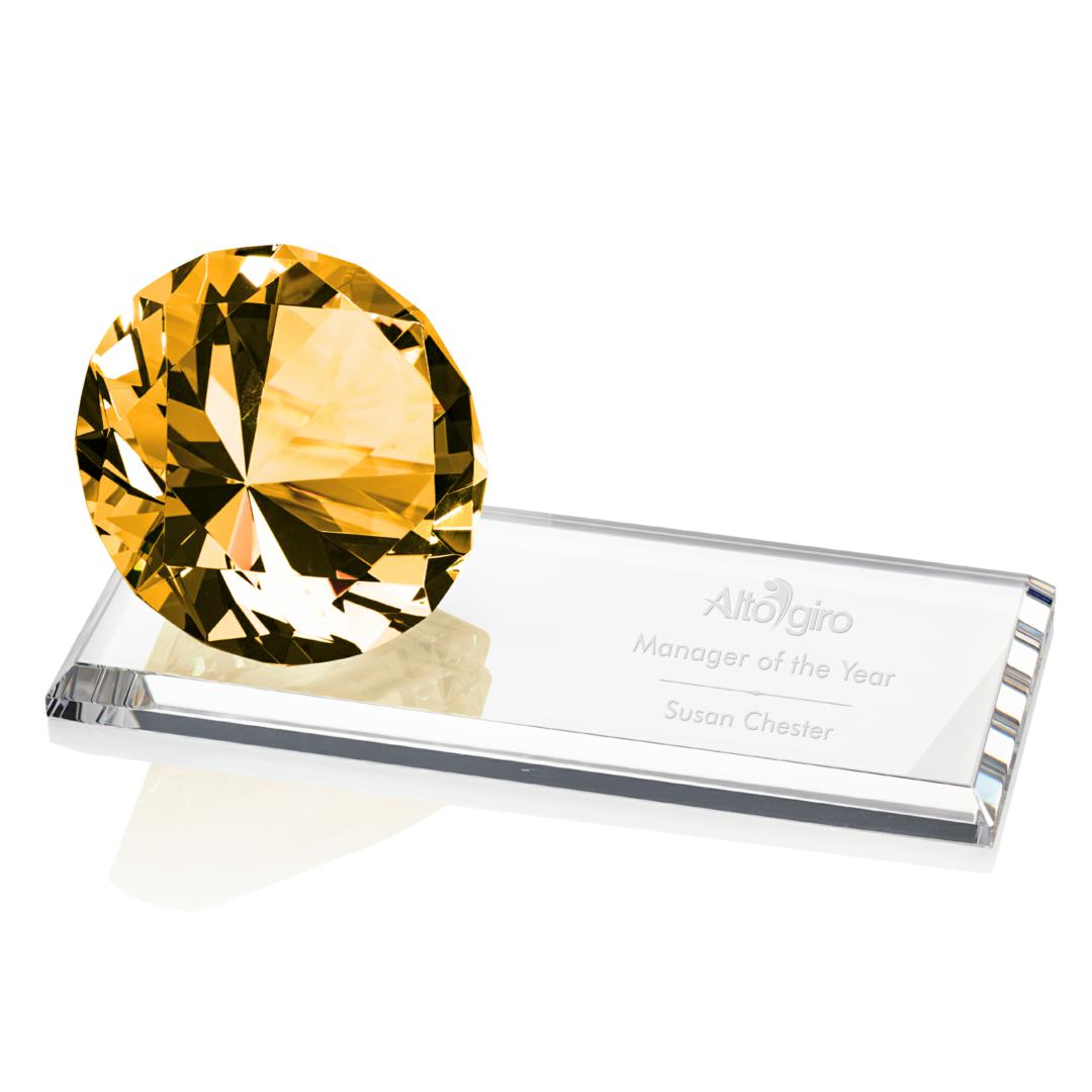 Gemstone Award on Starfire - Amber 4