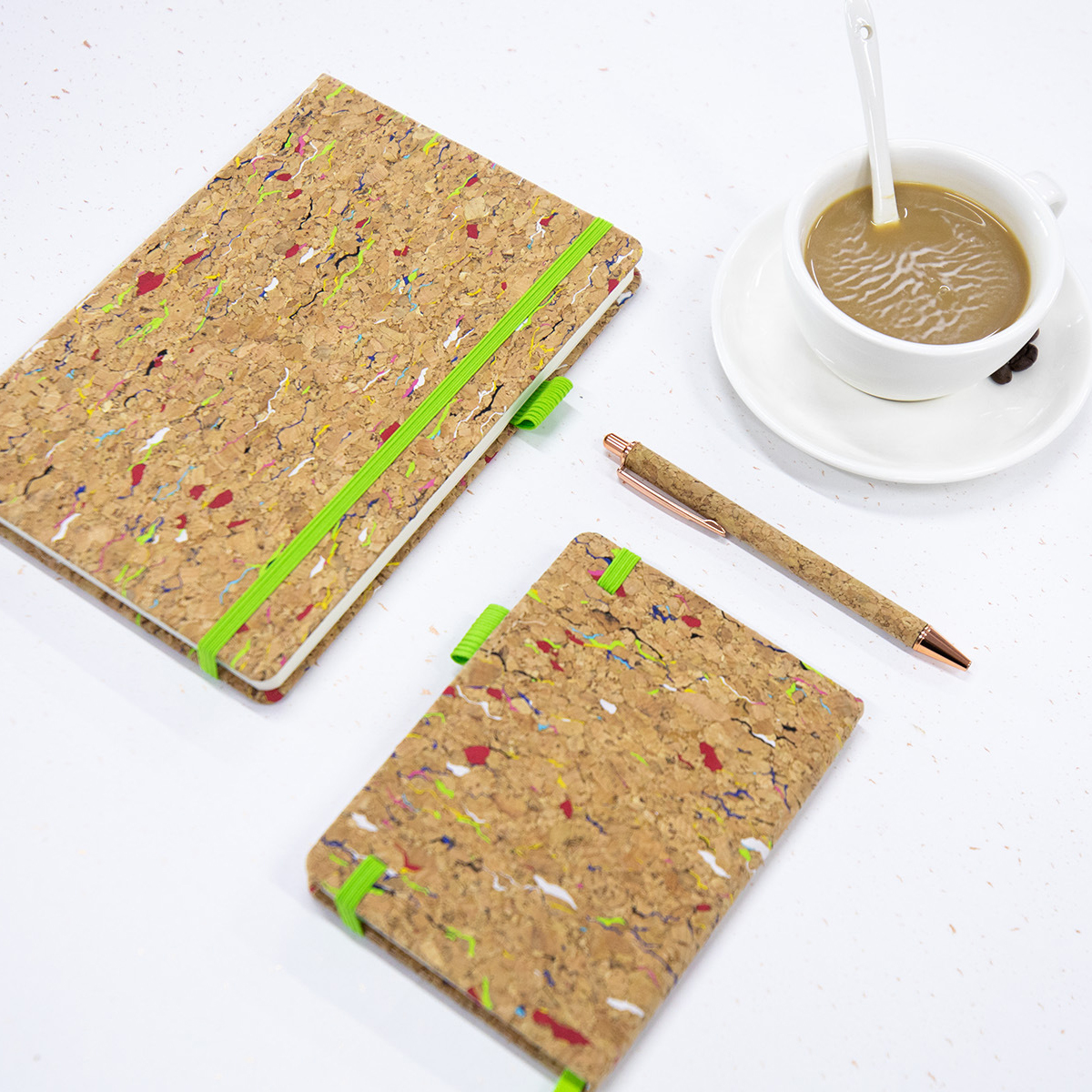 Sustainable Cork Notebook and Pen Set A5 2