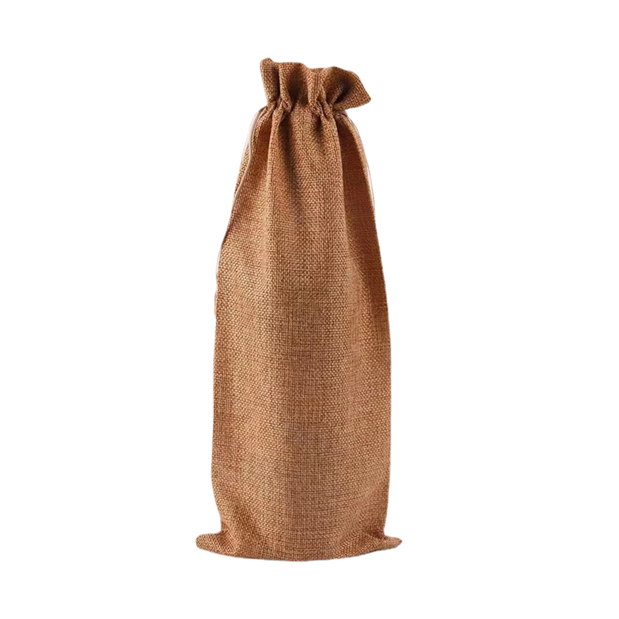 Burlap Wine Bag Set With Drawstring Closure 5