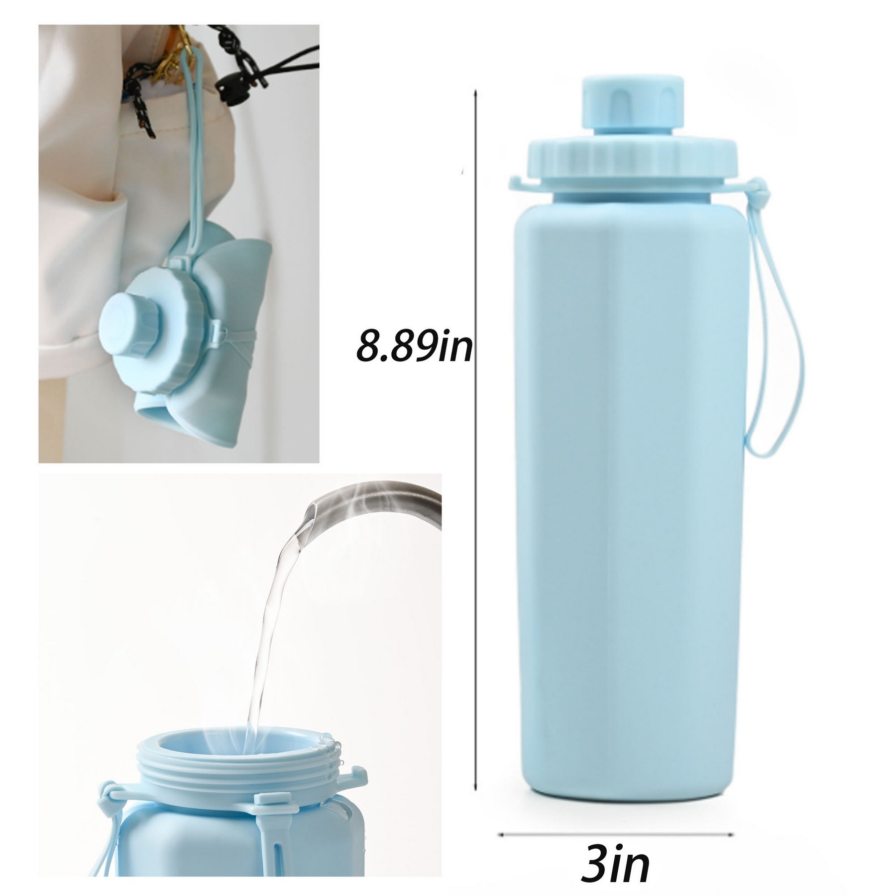 Silicone Foldable Water Bottles For Travel 2