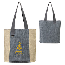 Kenmore Heathered Polyester Event Tote, custom tote bag with logo imprint 17