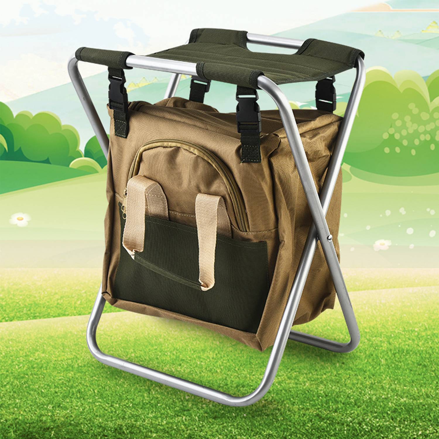 Multifunctional Foldable Utility Backpack Stool Portable 3