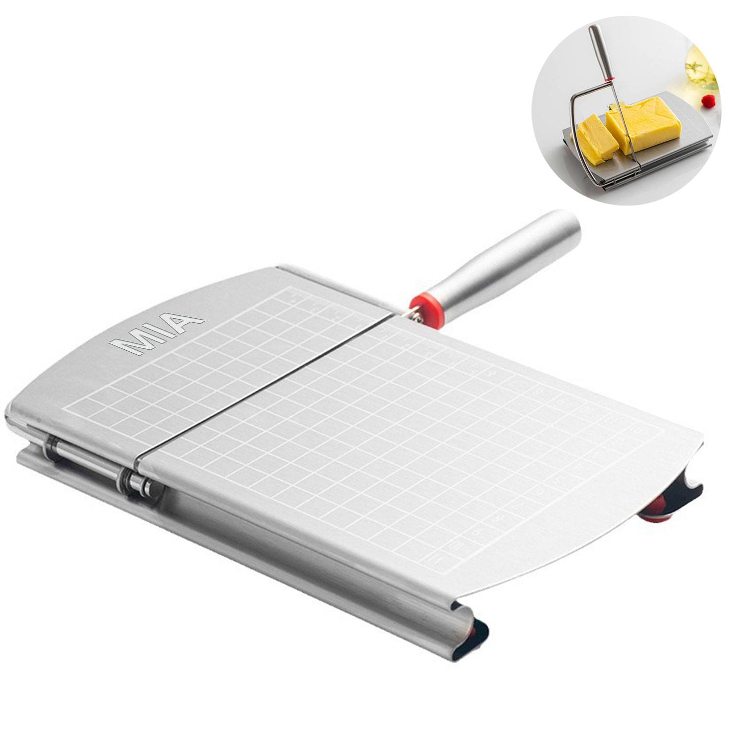 Stainless Steel Cheese Slicer W/ Scale 1