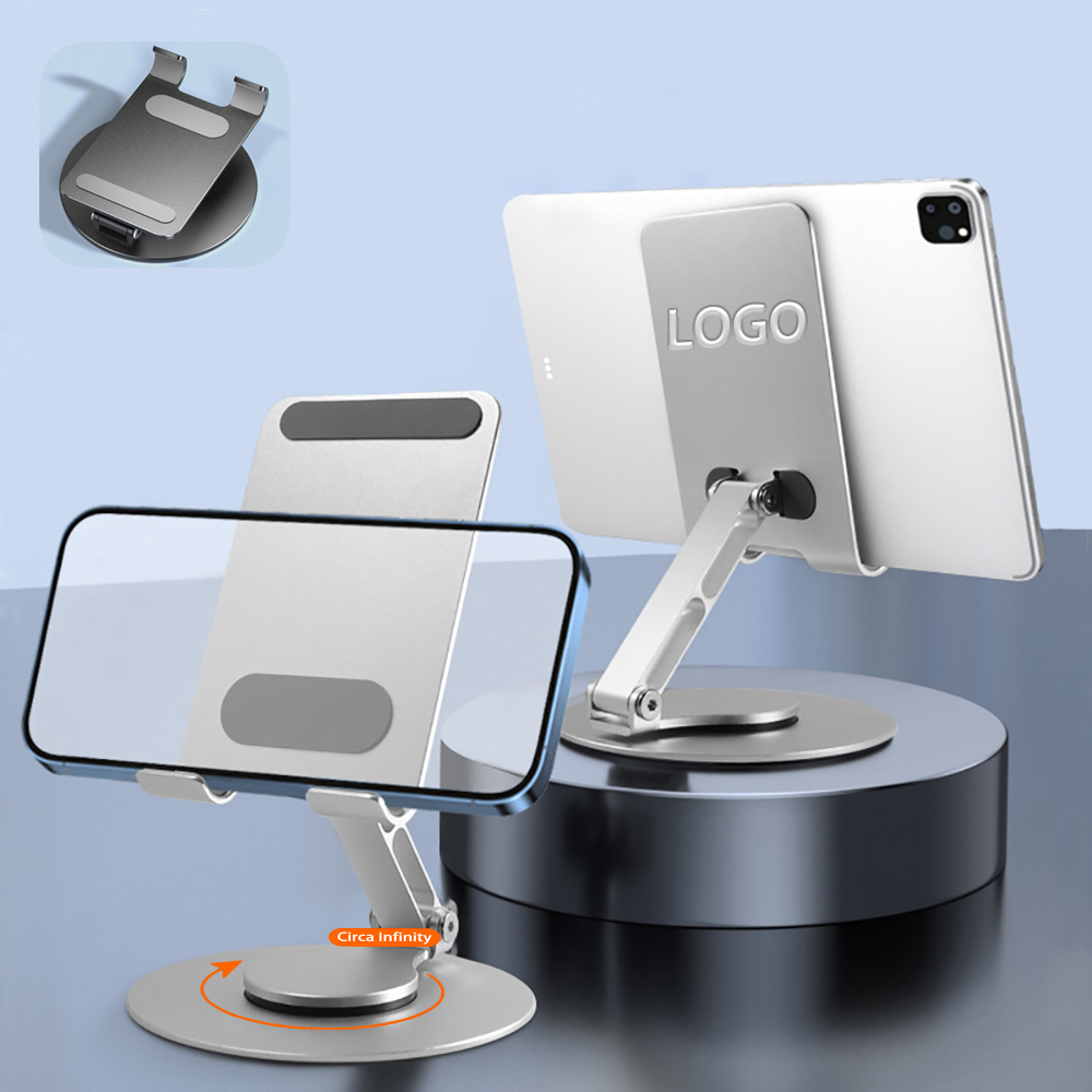 360° Rotating Foldable Aluminum Phone/Tablet Stand 2