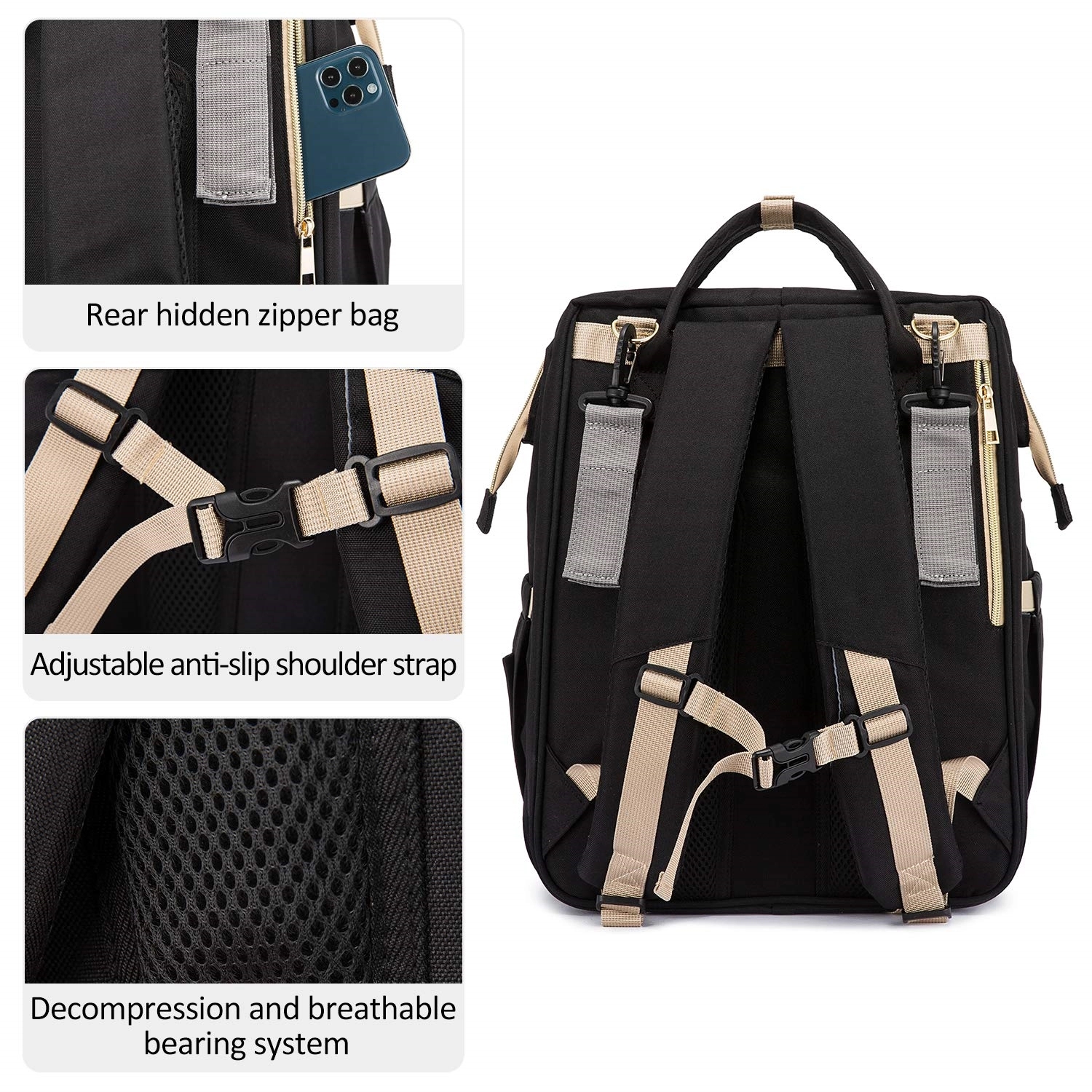 Multifunctional Baby Backpack Can Be Folded 4