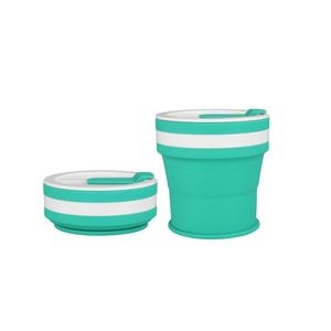 100ml Silicone Collapsible Cup With Clear Lid And Handle 6