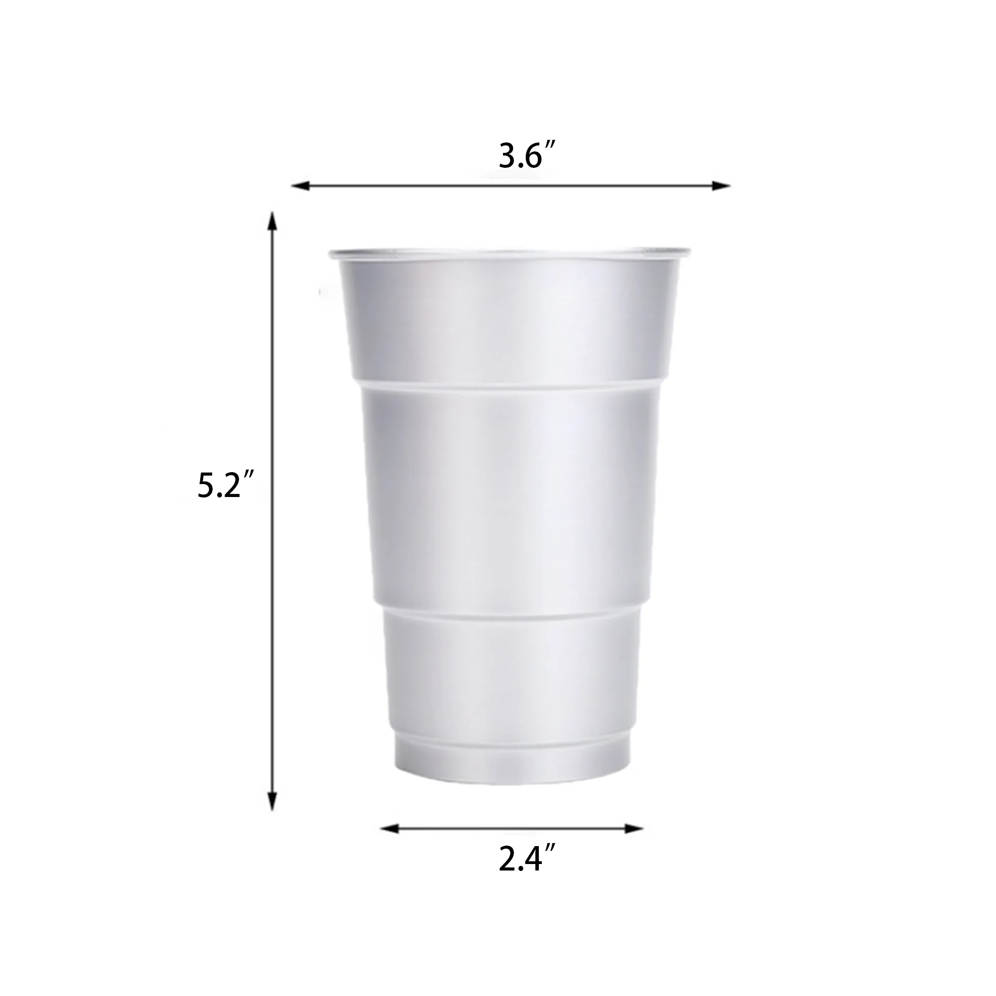 MOQ 100pcs 16oz Aluminium Step Gradient Beer Cup 1