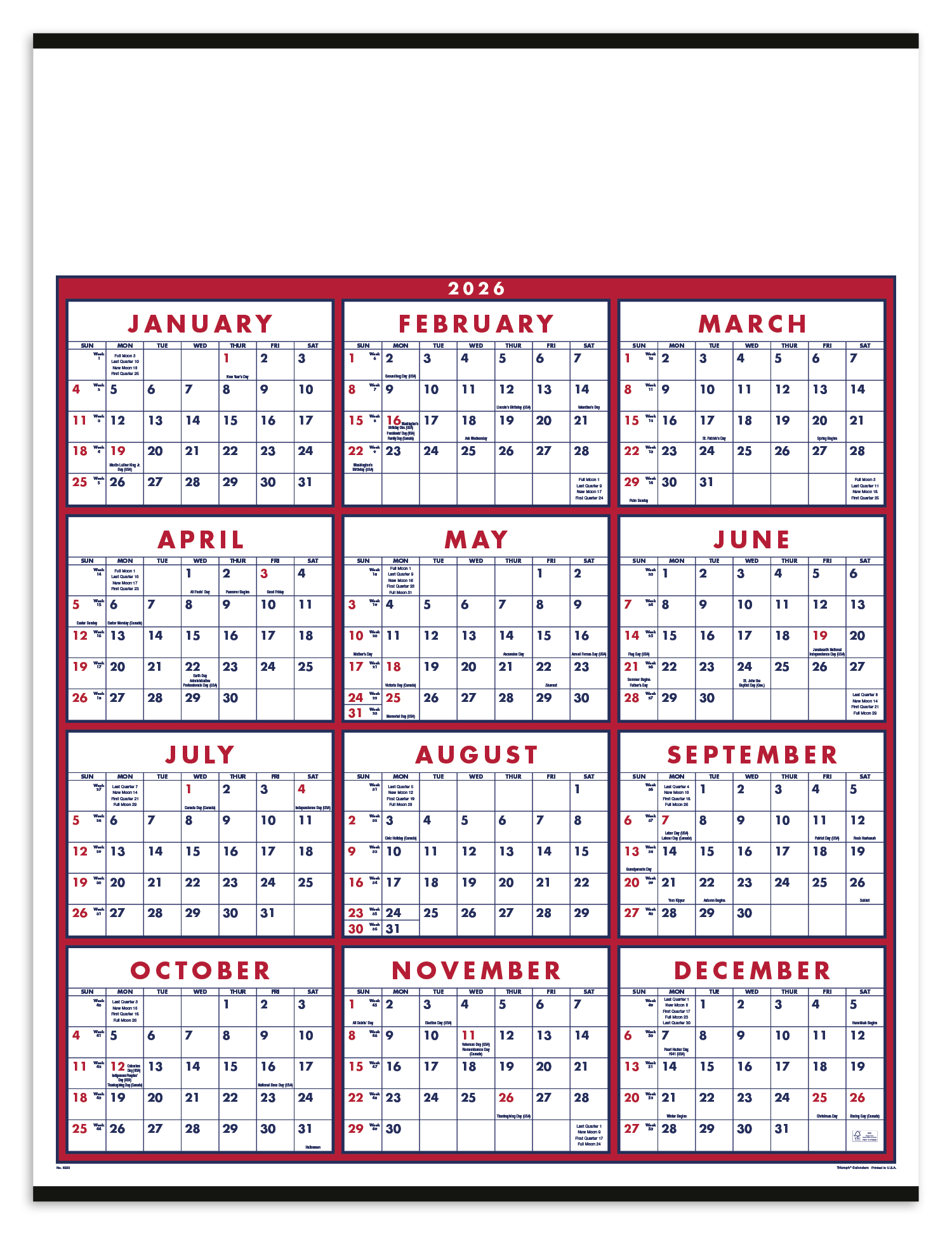 Triumph® Calendars Span-A-Year Calendar 2
