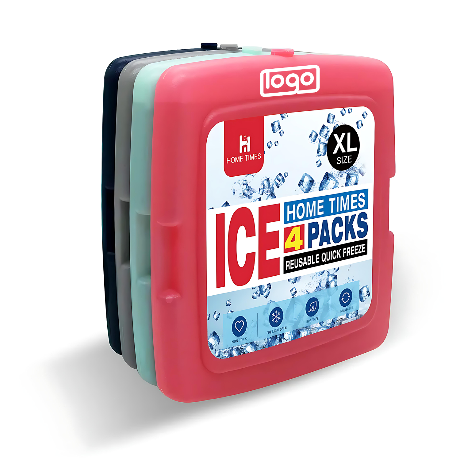 Reusable Quick-Freeze Ice Packs - Slim & Space-saving 2