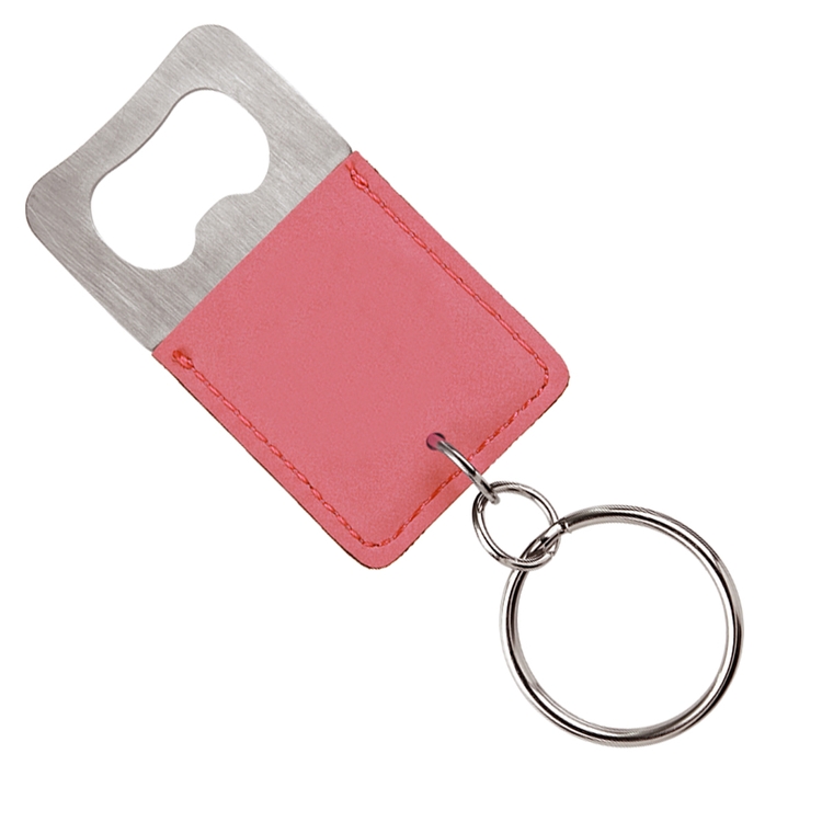 Sleek Leatherette Bottle Opener Keychain 1
