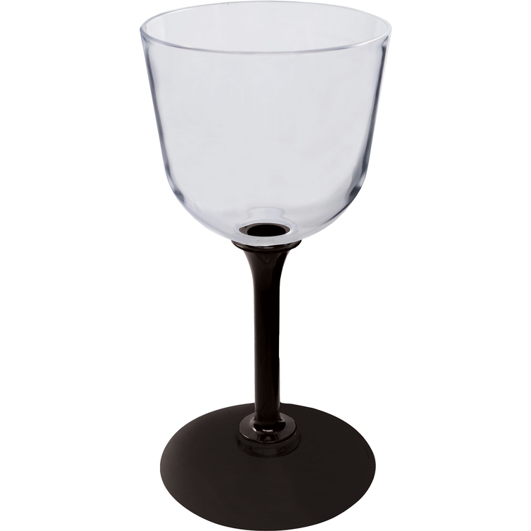 12oz Standard Stem Plastic Wine Goblet with Your Choice of Stem Color
