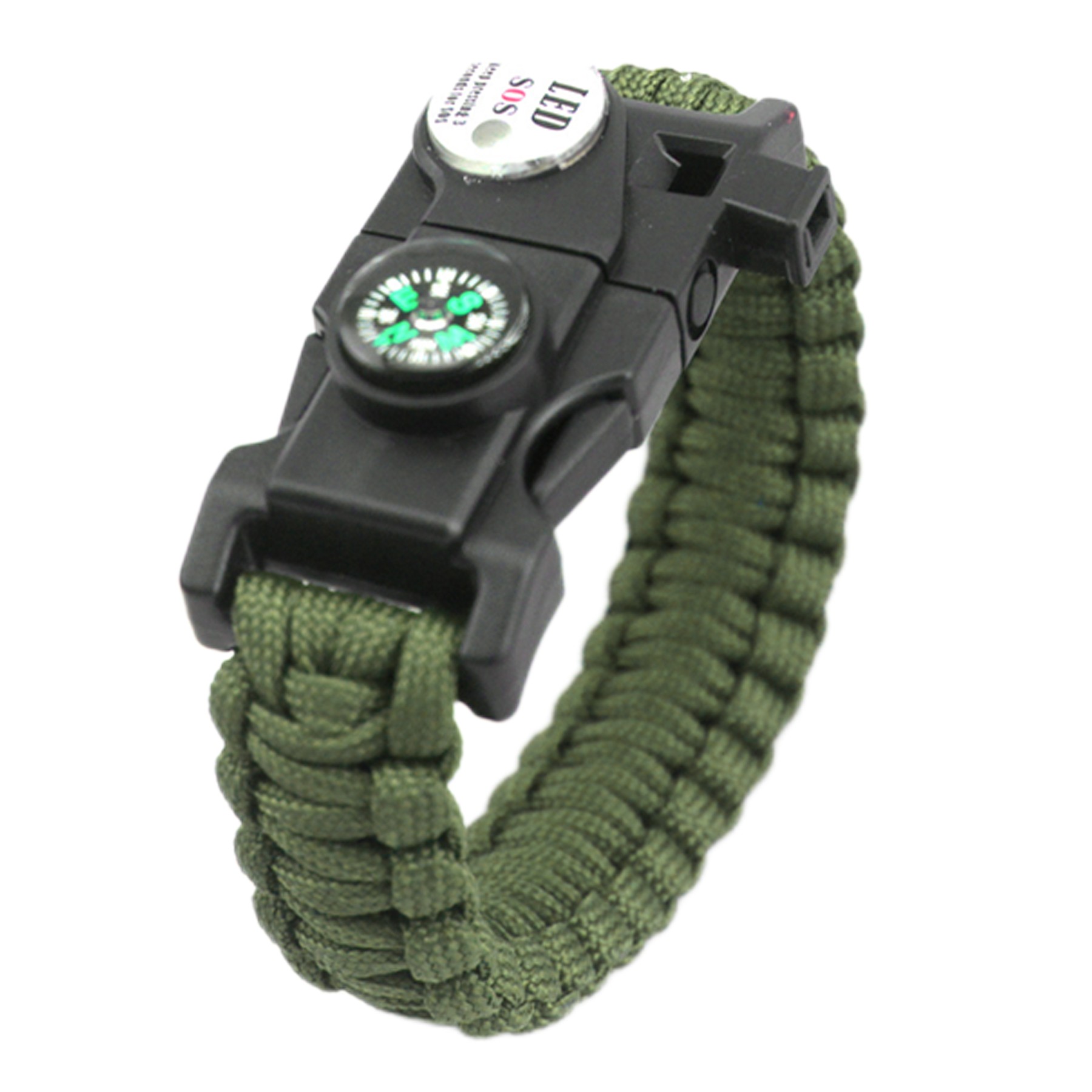 8-In-1 Mountaineering Survival Bracelet W/ Paracord 5