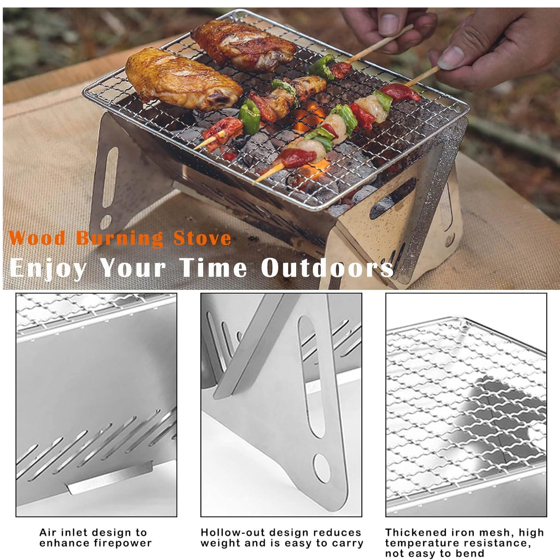 Portable Folding Camping Grill Stove 5