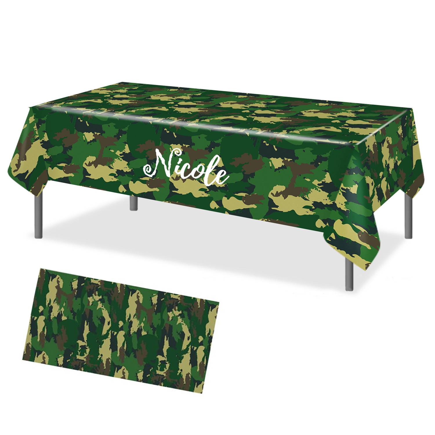 Disposable Outdoor Camouflage Plastic Tablecloth 1