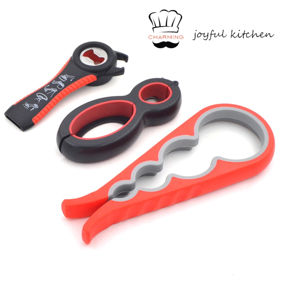 5in 1 Multi Function Can Opener Kit with Silicone Handle 2