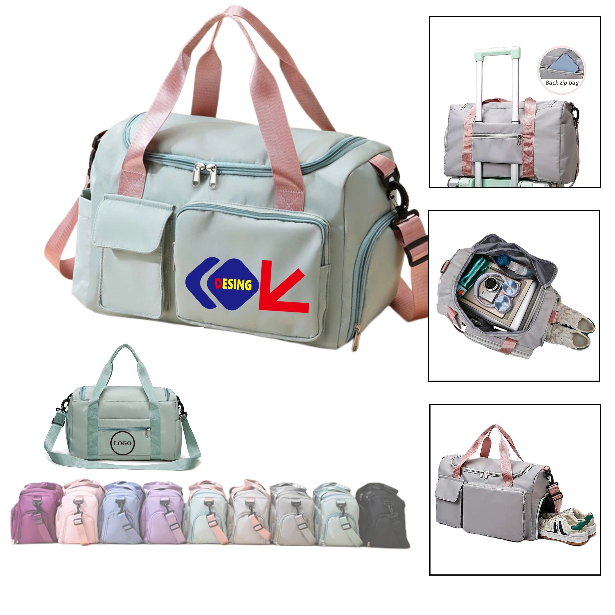Travel Beach Waterproof Duffel Bag With Compartmen 8
