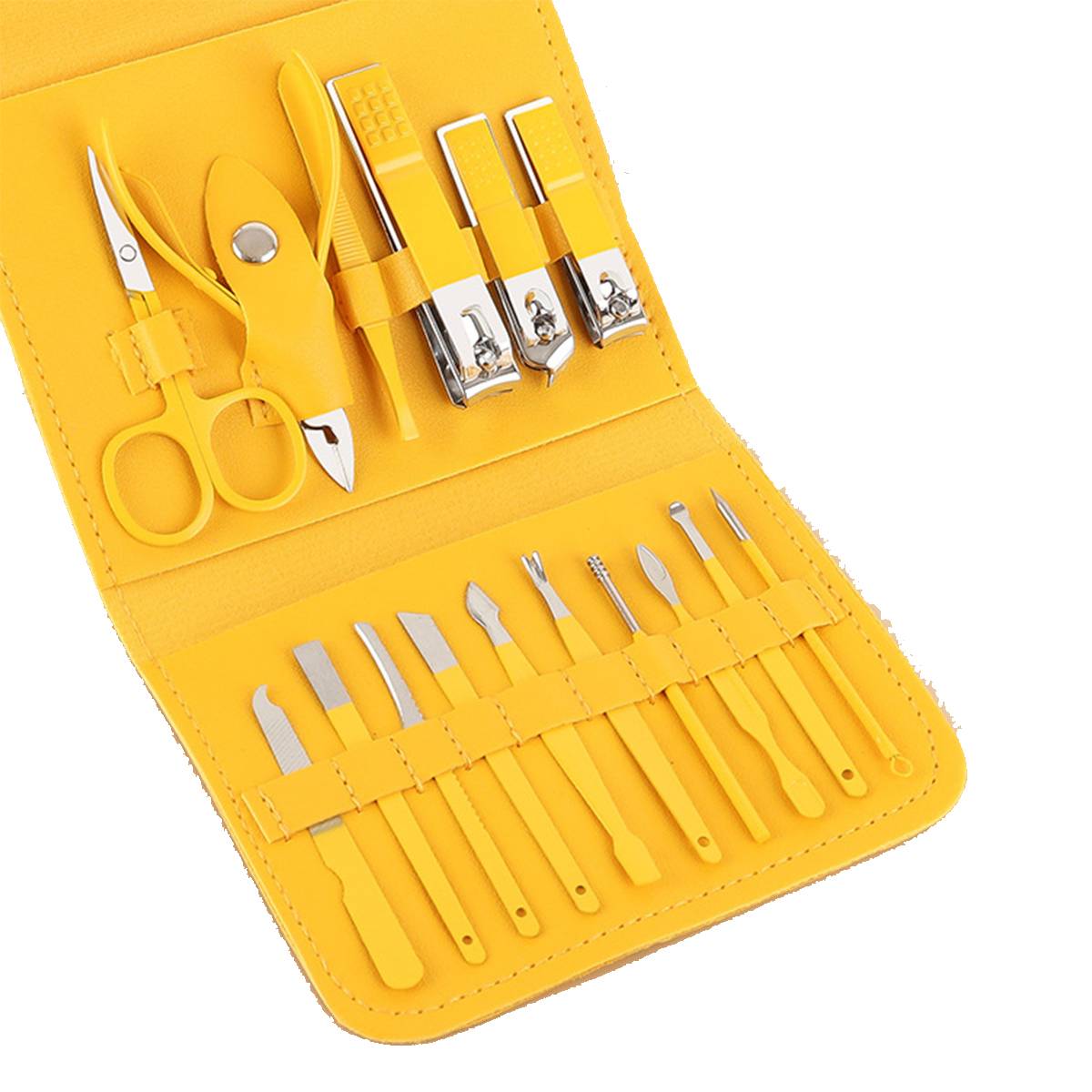 16Pcs Nail Clippers Tool Set With Pu Leather Case 5