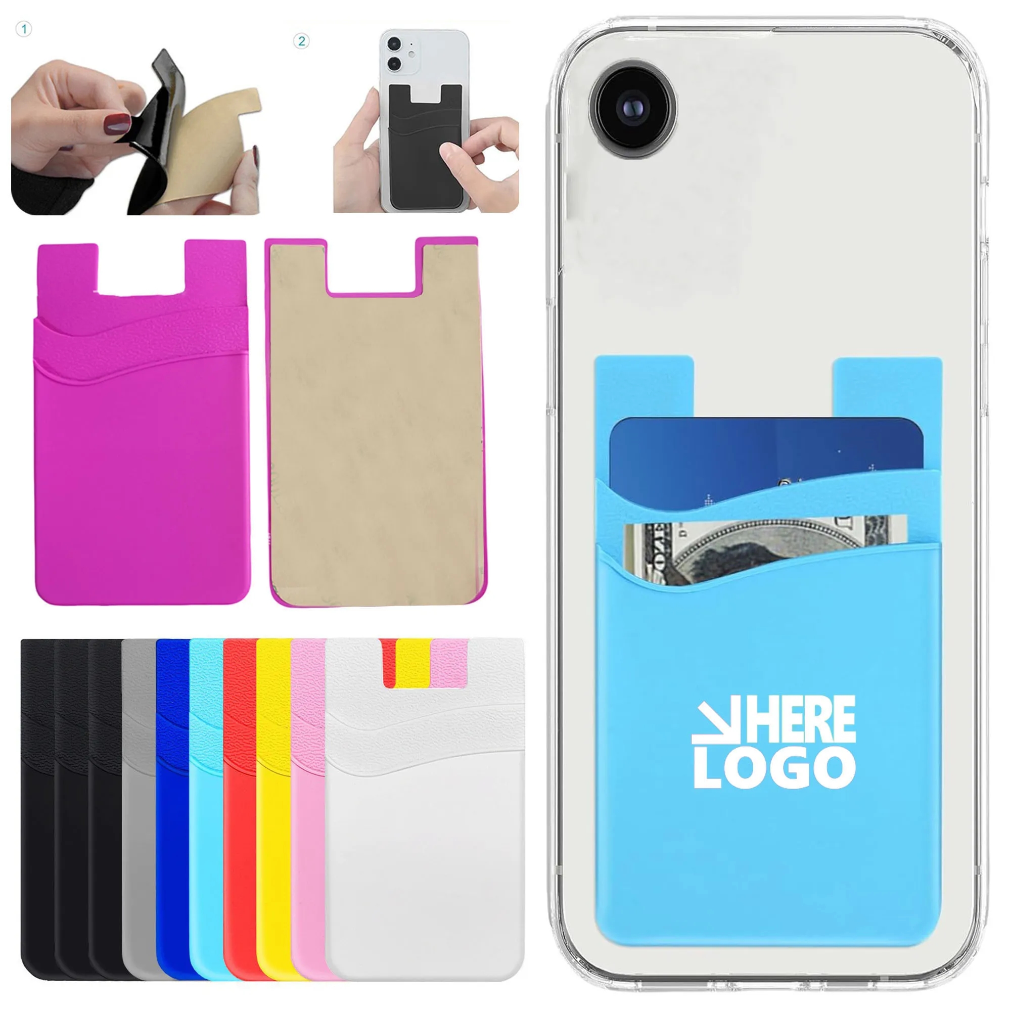 Phone Stick on Double Wallet