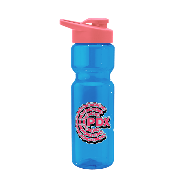Blazer 28oz Transparent Bike Bottle w/Drink-thru Lid 2531