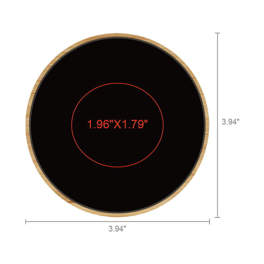 Evanston Bamboo Light Up Wireless Charger 15W 9