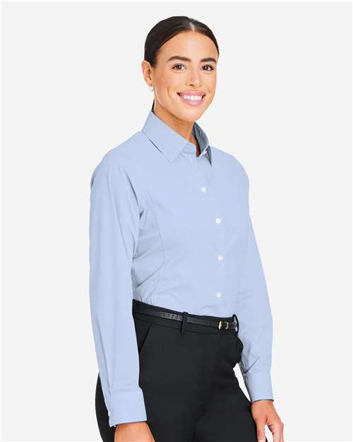 Women's CrownLux Performance® Microstripe Dress Shirt - DG537W 15