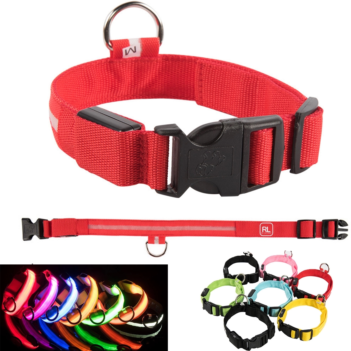 Rechargeable Glowing Pet Safety Collar 1