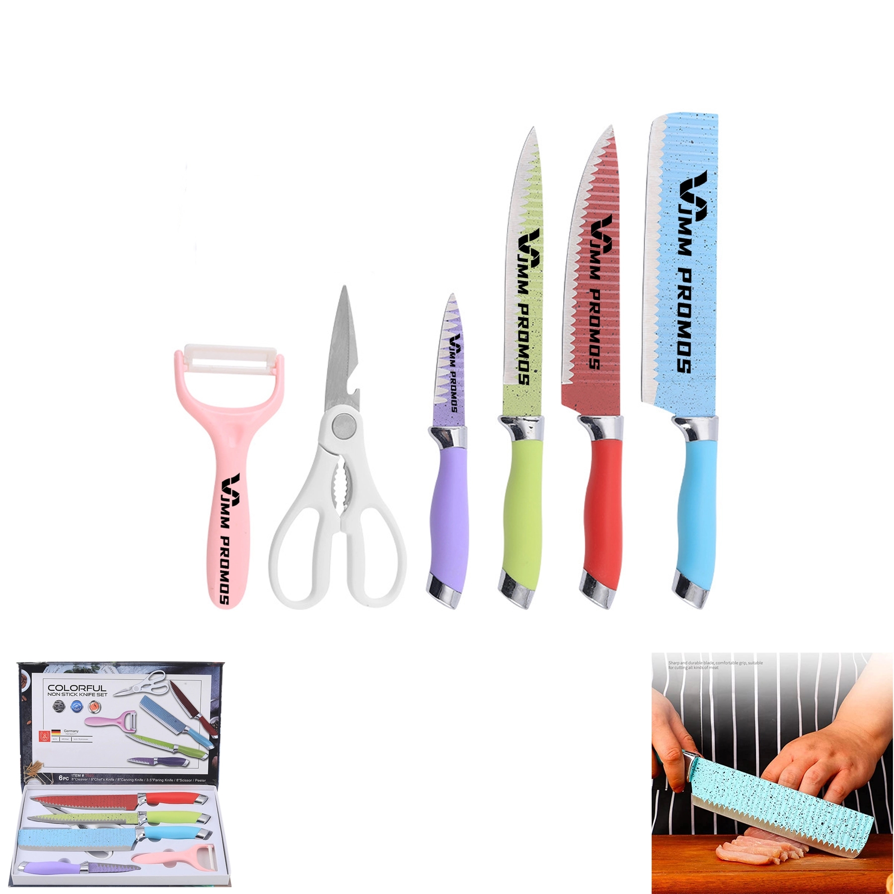 High Carbon Steel Kitchen Knife Set 6Pcs 2