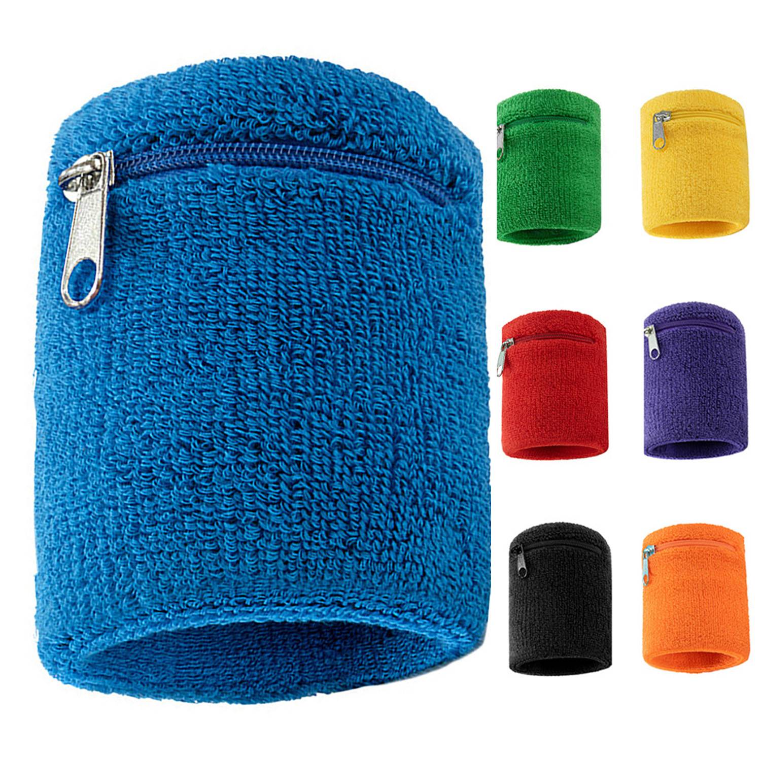 Cotton Zipper Pouch Sports Wristband 6