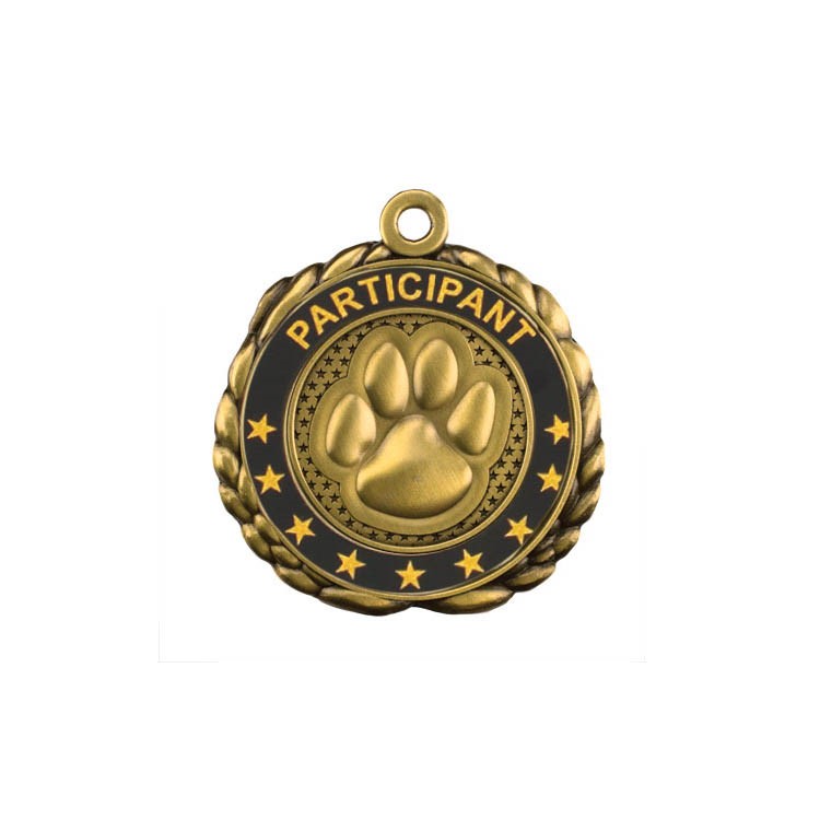 Paw Antique Gold QCM Medallion (2-1/2") 8