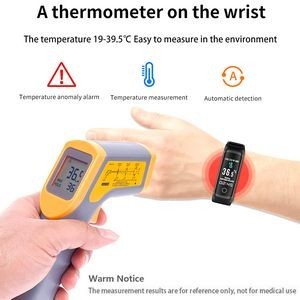 Thermometer Tracker Smart Watch Fitness Bracelet 9