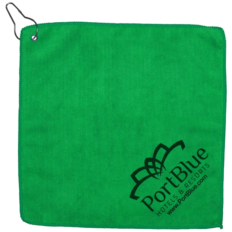 "THE WEDGE" Recycled RPET 300 GSM Heavy Duty Golf Towel - 12" W x 12" H 21