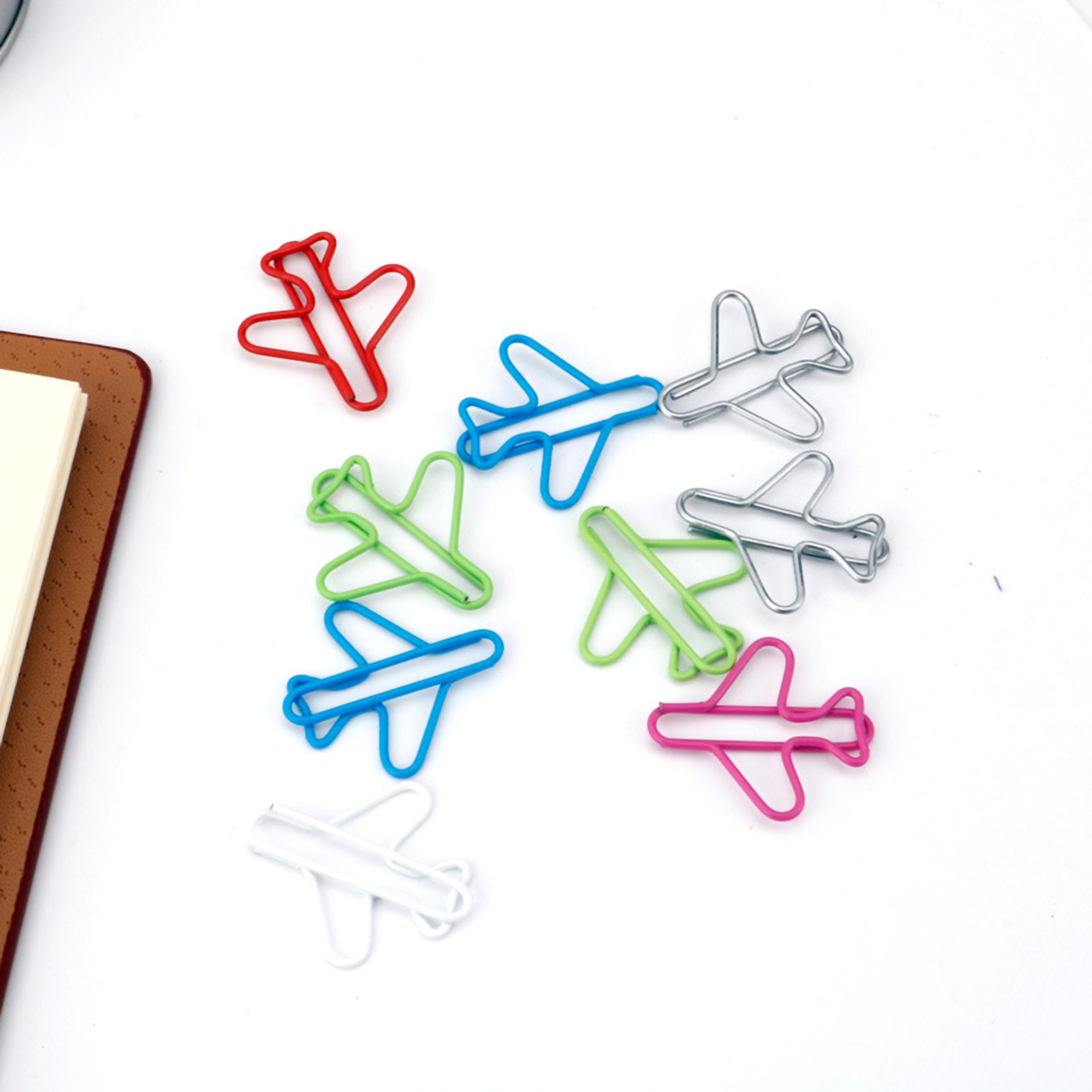 Airplane Shaped Paper Clips in Metal Tin 5