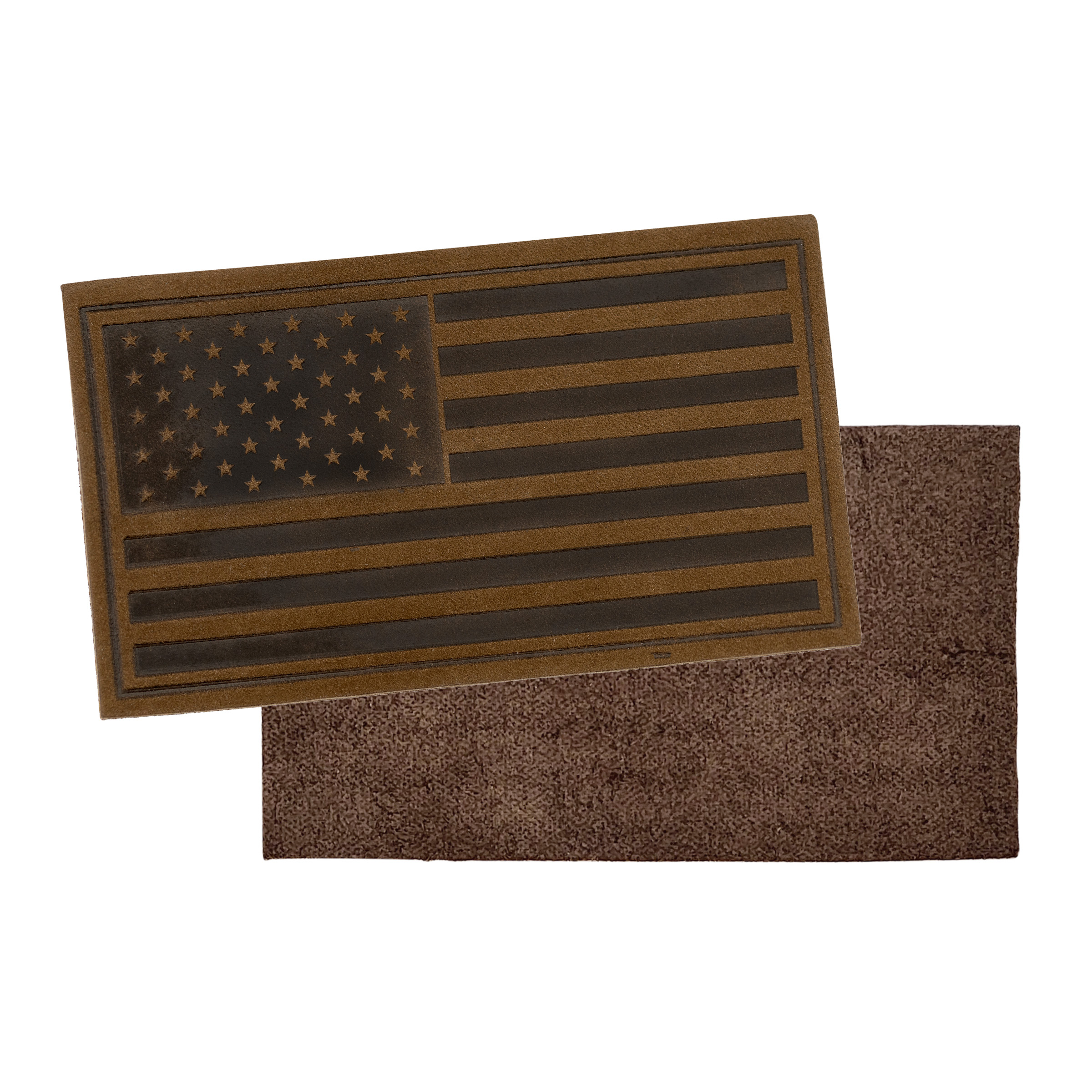 American Flag Leather Patch - Made in USA 2