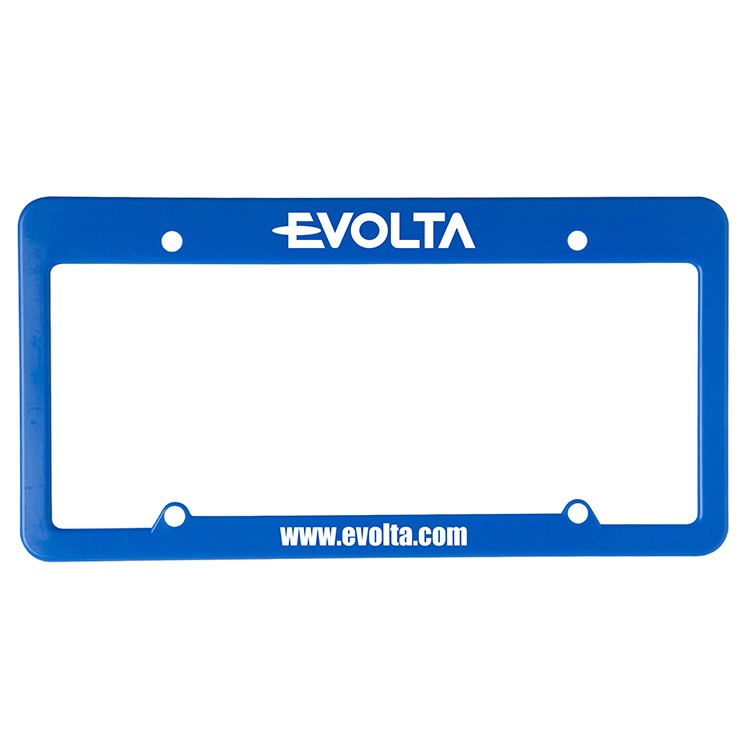 License Plate Frame w/ 4 Holes & Straight Top 1