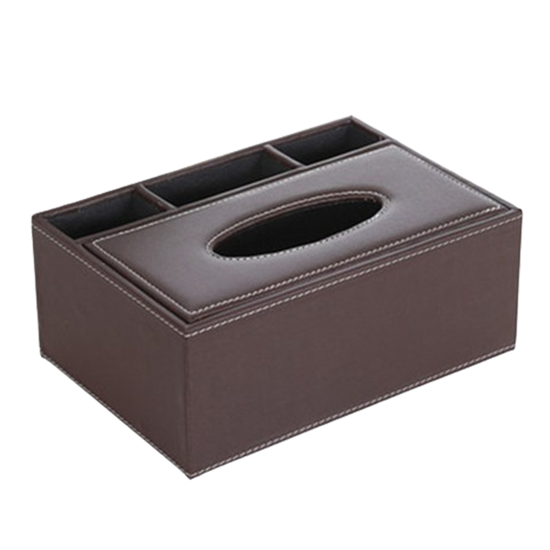 Leather Rectangular Multifunctional Tissue Box Pen Holder 3
