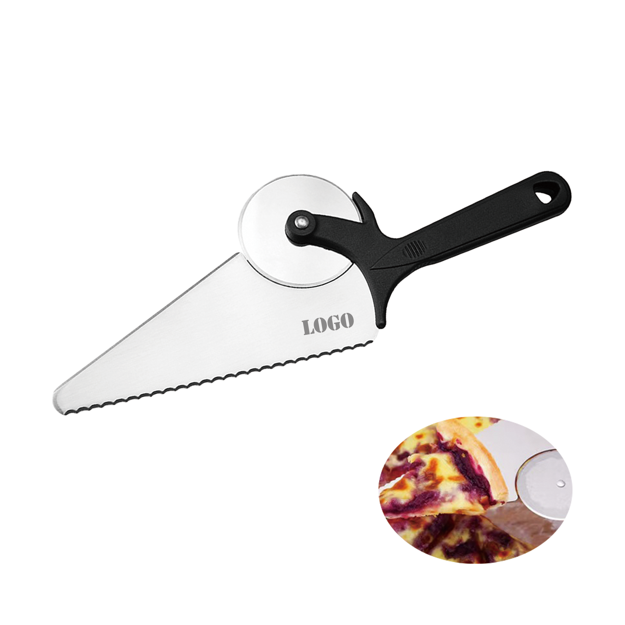 2-in-1 Multifunctional Stainless Steel Pizza Cutter 1