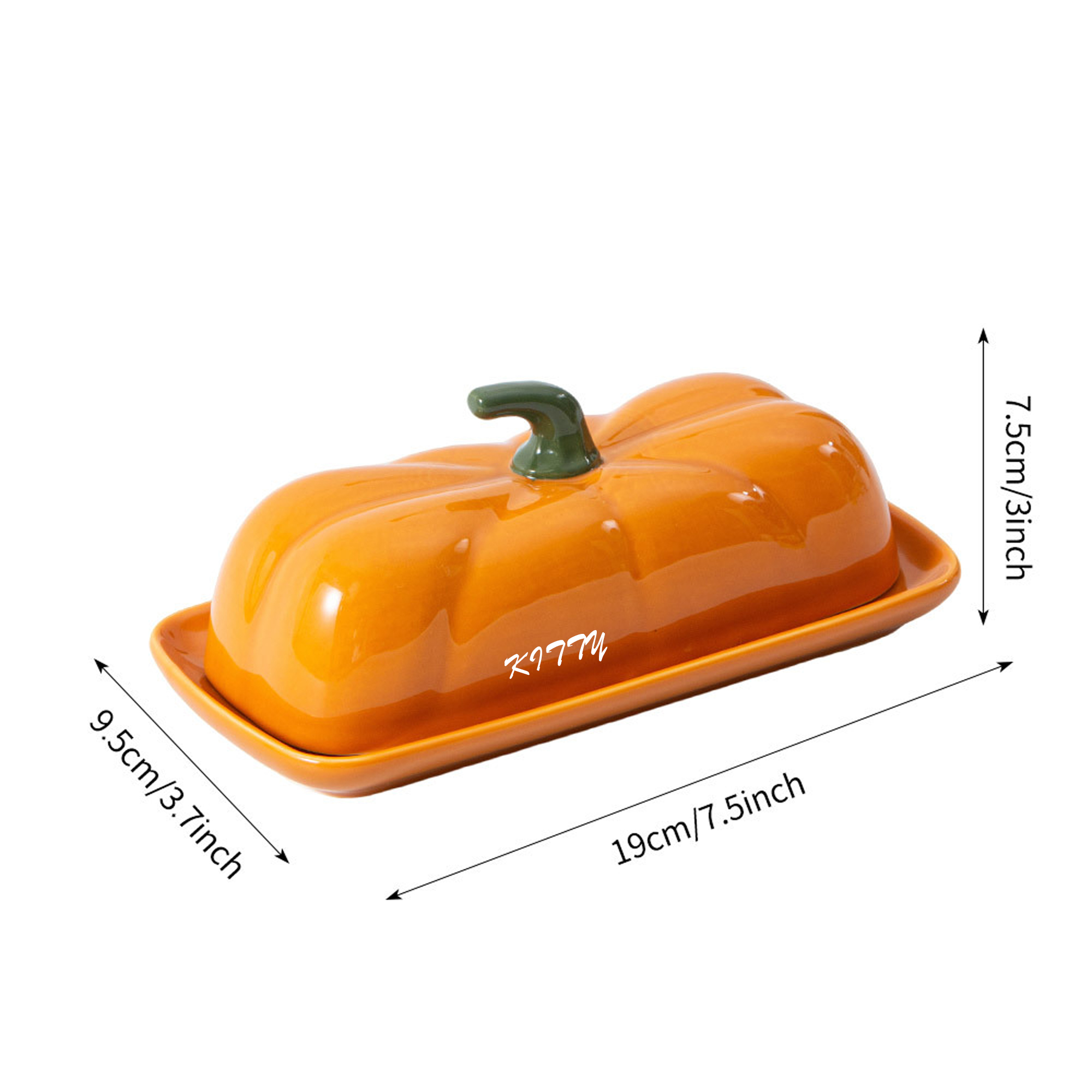 Halloween Creative Pumpkin Butter Dish 3
