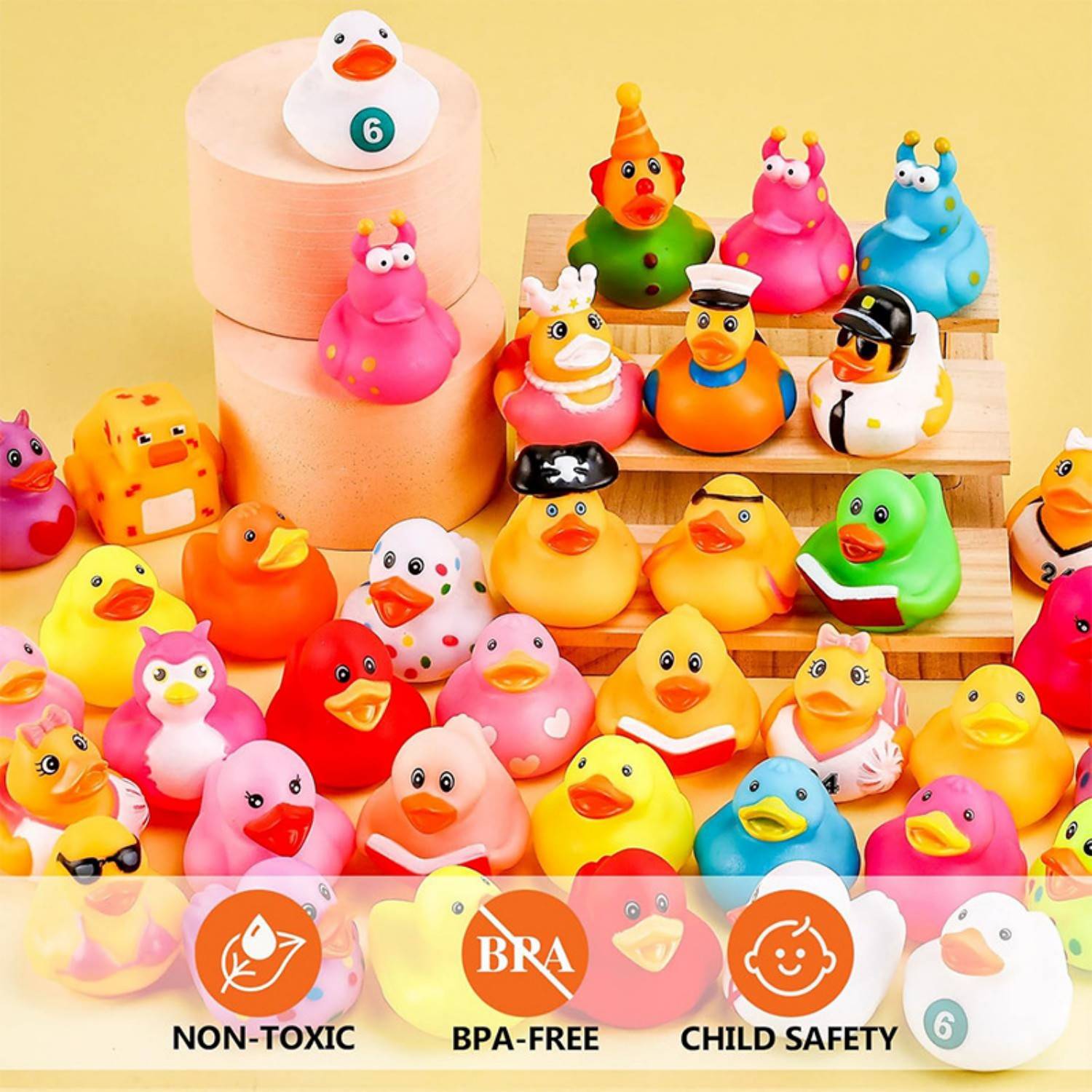 Kids Squeezable Mini Rubber Duck Bath Toy 16