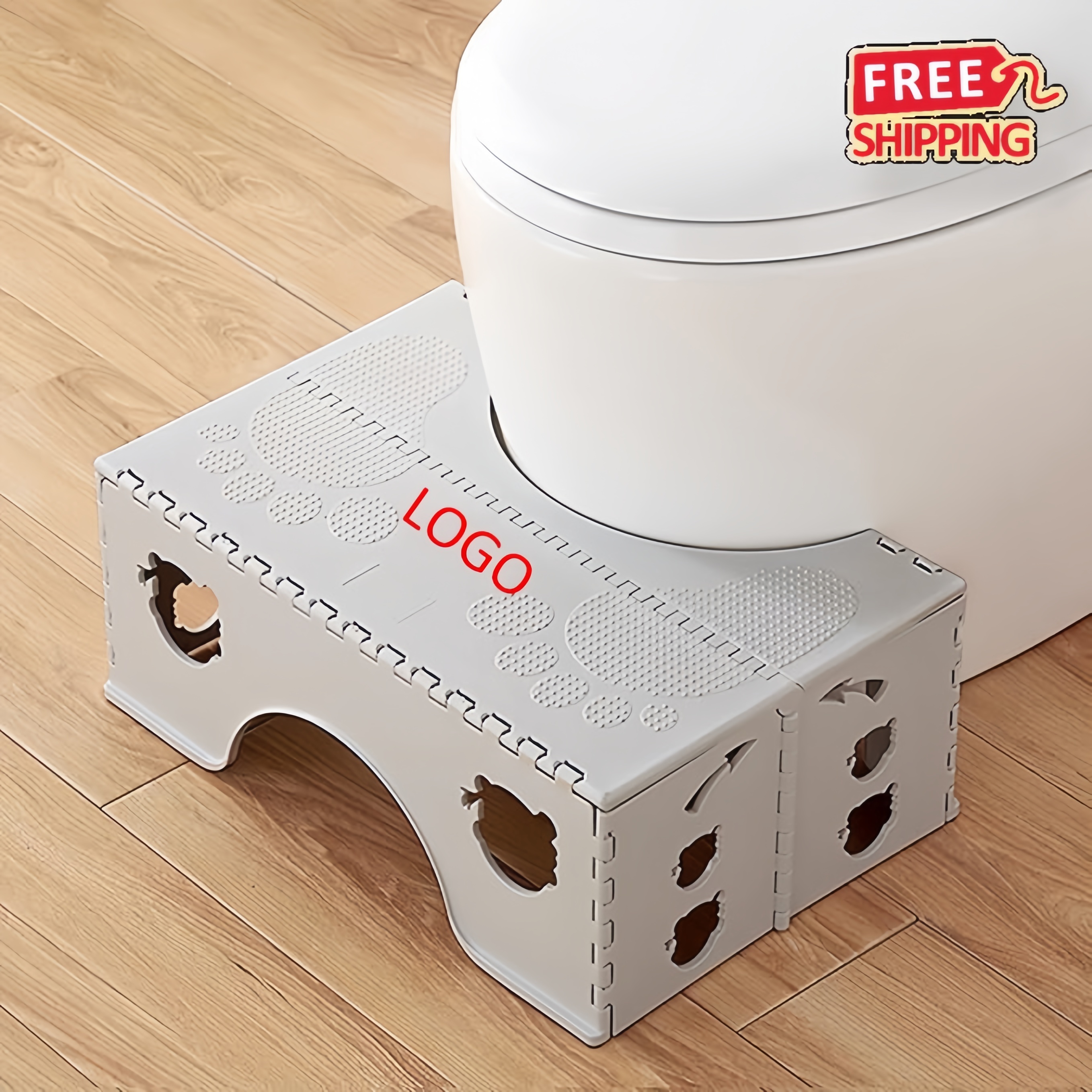 Foldable Toilet Stool with Non Slip Feet 6