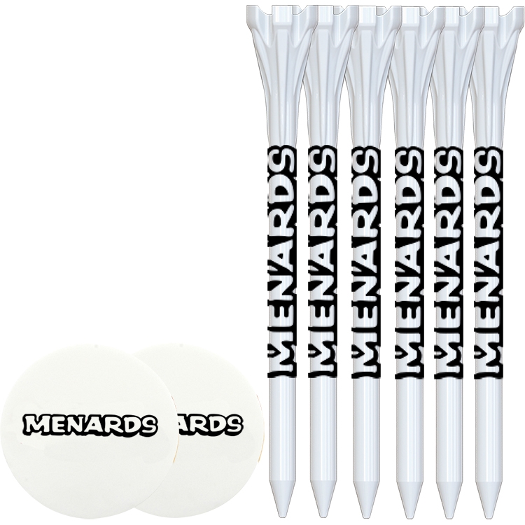 6 Flytee Tees 2-3/4", 2 Ball Markers