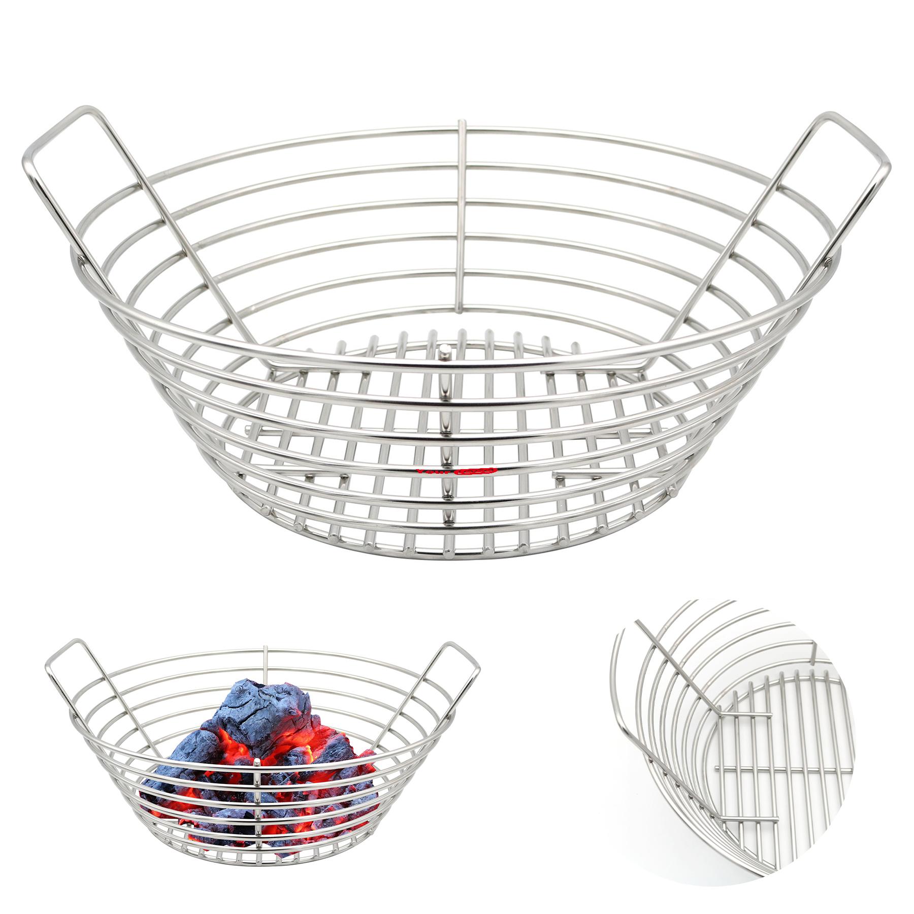 Stainless Steel Carbon Basket Barbecue Charcoal Tray 3
