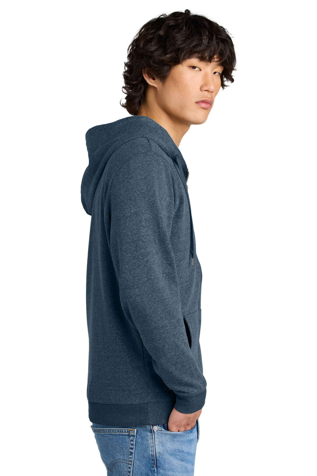 District Perfect Tri Fleece Full-Zip Hoodie DT1302 24