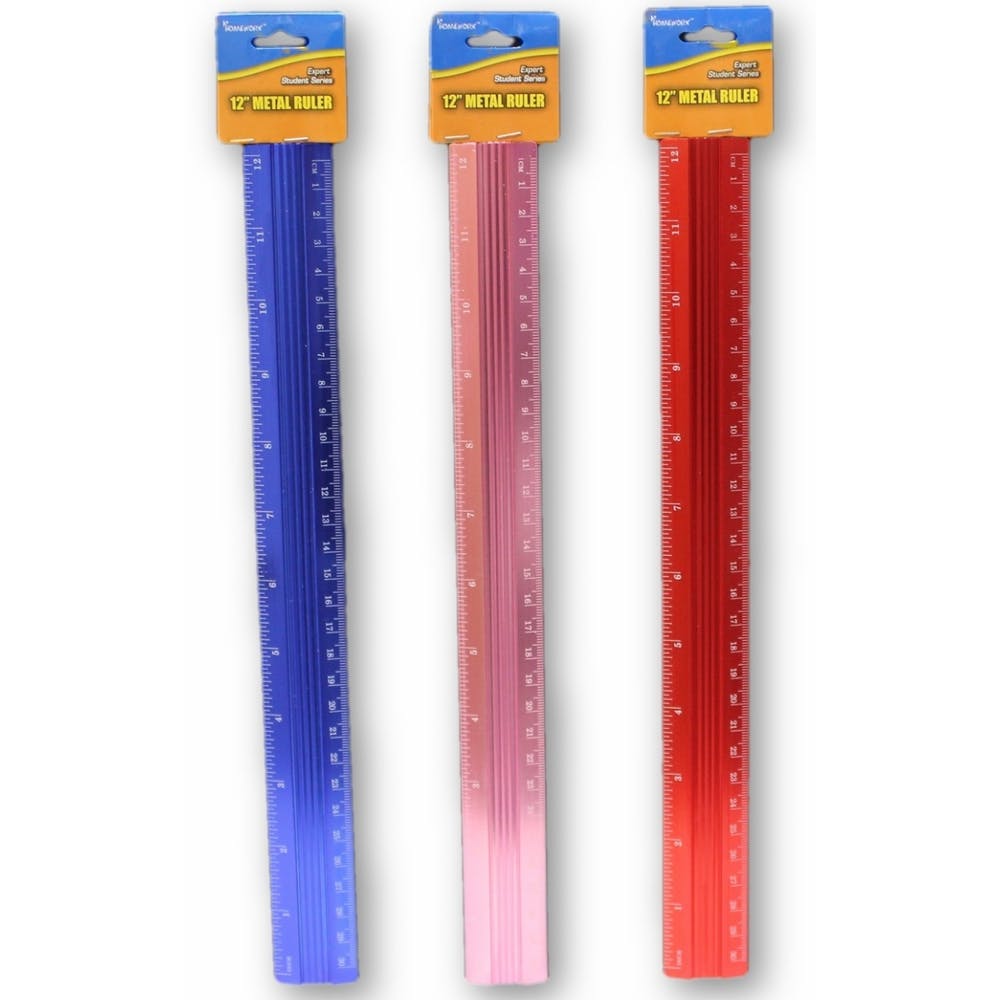 12" Metal Rulers - Assorted Colors 2