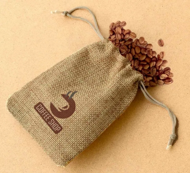 Jute Drawstring Bags - Printed Front only 6
